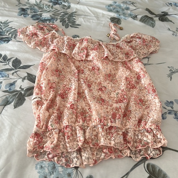 RARE Liz Lisa Peasant Top/Off Shoulders - Picture 4 of 5